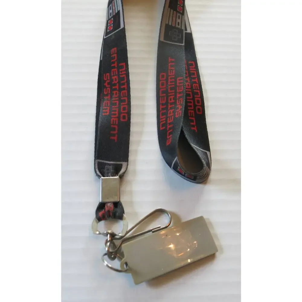 NINTENDO Controller Lanyard with Clip Video Games Logo Gaming